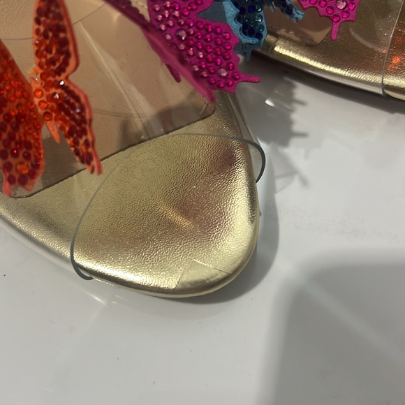 Steve Madden Gold and Green Heels with Butterfly - Picture 7 of 9